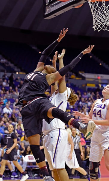 Coates leads No. 5 South Carolina past LSU, 84-61 (Jan 15, 2017)